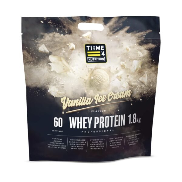 Time 4 Whey Protein Professional Box of 8 1.8kg Bags (Single Fla